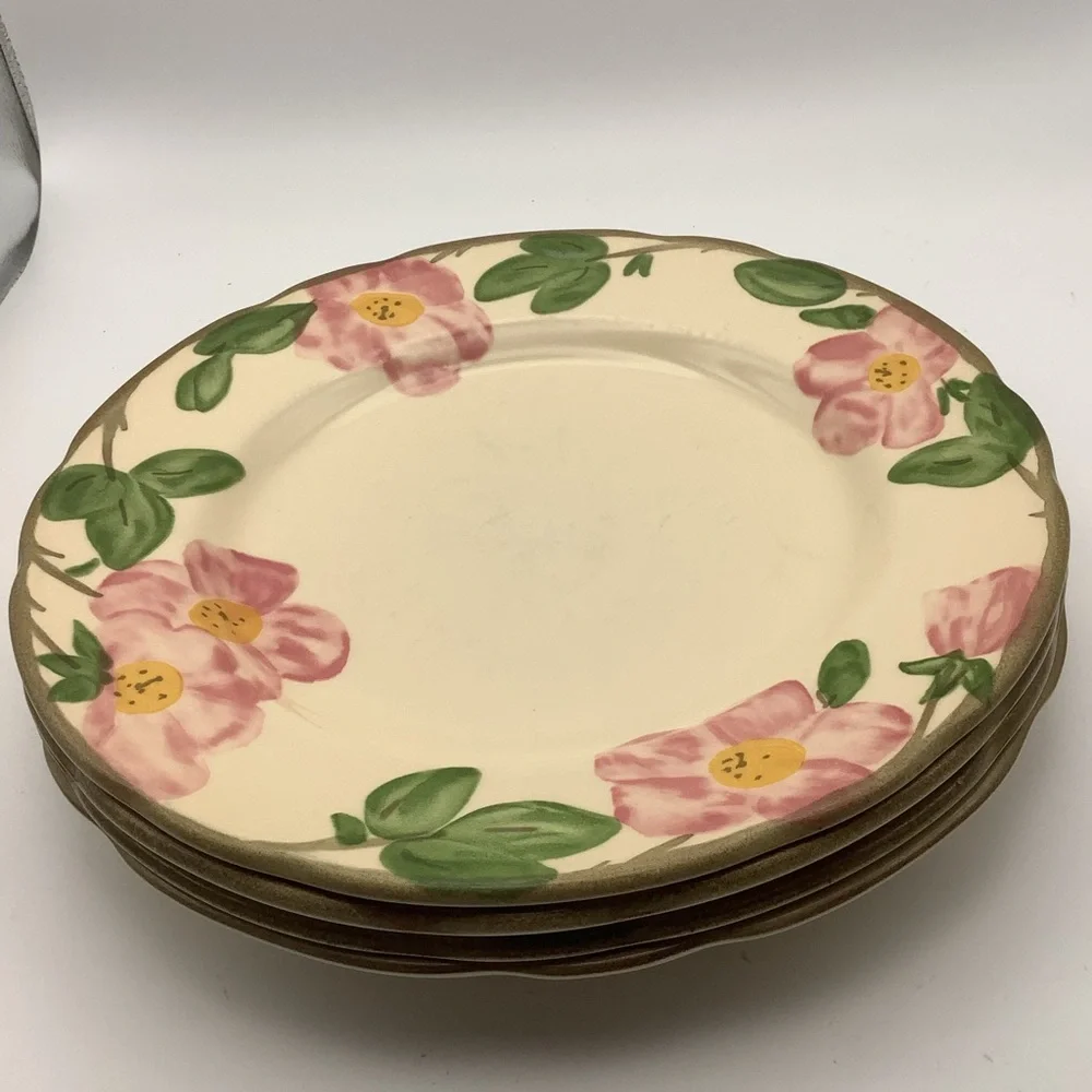 Three Franciscan Desert Rose Dinner Plates Made in England